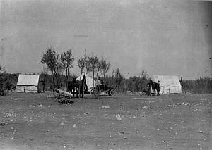 Researchers lived in tents the first year the station was purchased.